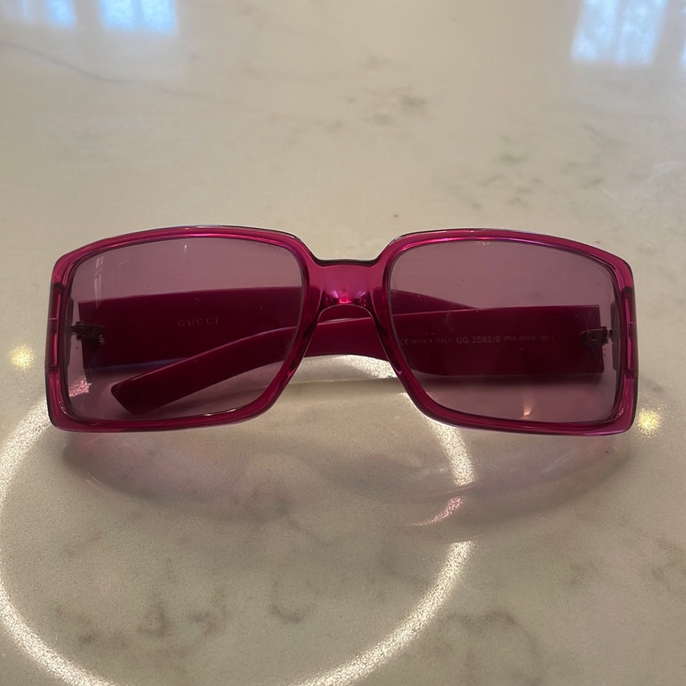 Authentic Pink Vintage Gucci Sunglasses